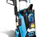 TEANDE Electric Pressure Washer 2.0 GPM Smart High Pressure Power Washer 1800W Powerful Cleaner Machine with Hose Reel, 4 Nozzles, Touch Screen 3 Gear Level,15 Level Pressure