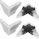 Qtqgoitem Metal Dorm Furniture Desk Table Edge Corner Protector Guard 4pcs Silver Tone (Model: 388 78f 03d 328 9f4)