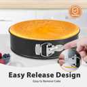 Springform Pan Set of 3 Leakproof Spring Form Pan for Cheesecake, Nonstick 4 7 9 Inch Cheesecake Pan with Silicone Protector, Springform Cheese Cake Pans Sets for Baking with 50Pcs Parchment Paper