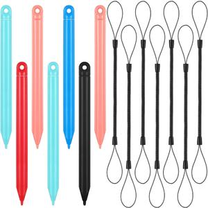 Replacement Stylus Drawing Pen and Lanyard Set for LCD Writing Tablet 4.7 Inch Colorful Drawing Tablet, Kids Painting Pads, Doodle Board (7 Pack Stylus Pens and 7 Lanyards)