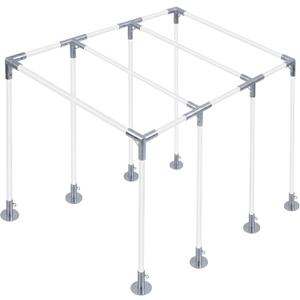 Frienda 8-Leg Lean-to Canopy Fittings for under 1-3/8" Pipes, 16 Pcs Lean to Carport Frame Connectors Kit DIY Project for Slant Roof Carport, Shed, Gazebo, Greenhouse, Shelter Deck, Pipes Not Included