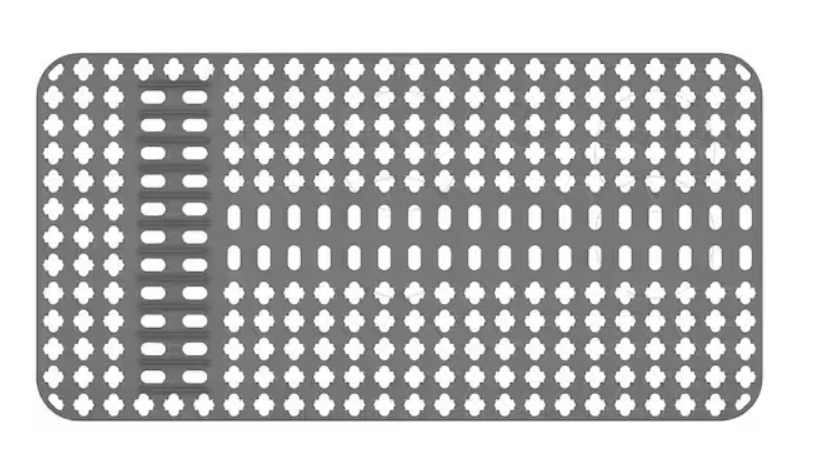 Silicone Sink Mat with For Honeycomb Structure, Collapsible Kitchen Mat for Non-Slip Drying, Heat Resistant Sink Protector up to 428°F, Dish Drying Mat for Kitchen, Grey