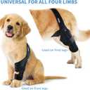 Dog Knee Brace for Torn ACL Hind Leg Adjustable Canine ACL/CCL & Cruciate Ligament Support, Arthritis Pain Relief, Durable Stabilizer Wrap, Black, Large