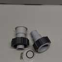 TonGass (2-Pack) Replacement Threaded to Clamp Style Hose Adapter for Intex Pool Sets with 1.5 and 1.25-Inch Hose Fits Filter Pumps, Chlorine Generators, Salt Systems with Threaded Hoses Connections