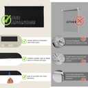ChrisDowa Cordless Blackout Roller Shades for Windows, Thermal Insulated UV Protection Pull Down Shades, Total Blackout Window Blinds for Home, Office, Bedroom, Door (22" W x 72" H, Black)
