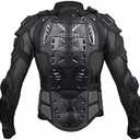 Motorcycle Full Body Armor Protective Jacket Guard ATV Motocross Gear Shirt Black Size XL