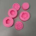 Mujiang 3D Bloom Rose Flower Fondant Silicone Molds for Candle Soap Making Cake Decorating Candy Chocolate Gum Paste Polymer Clay Set