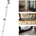 Master Lock Sliding Door Stopper and Door Security Bar, Adjustable for Hinged and Sliding Doors, Compact Enough to Travel for Hotel Security, White, 270EC