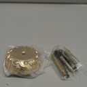 PATIKIL Door Hole Cover Plate, 2 5/16 Inches Zinc Alloy Wave Round Deadbolt Cover Plate Door Reinforcement Plate for Door Hole Filling (Gold Tone)