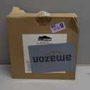 JOIEDOMI 9 inch Silver PVC Star Christmas Tree Topper, with 10 Warm White Light Glitter Swirl Battery Powered Indoor Decorations for Home Holiday Xmas Party