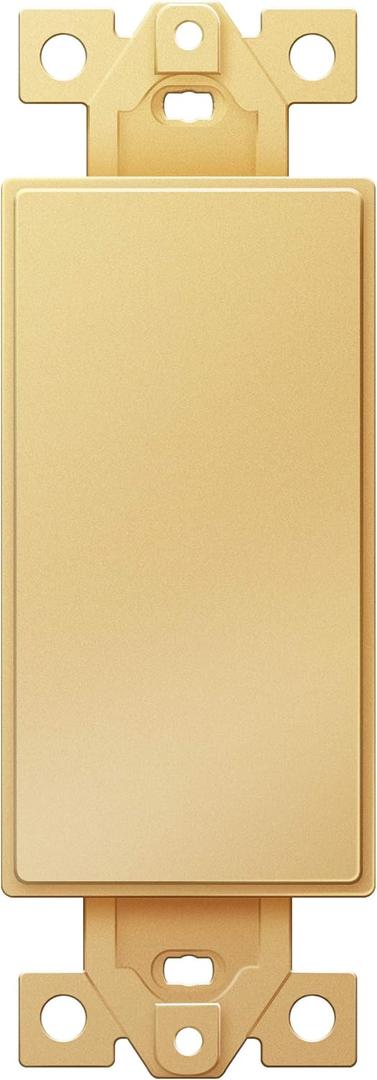 ENERLITES Decorator Wall Plate, 1 Gang Blank Rocker Outlet Adapter Insert, 6001GD, 1.4"W x 4"H, Gold