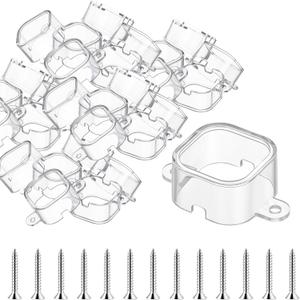 240 Pcs Mount Compatible with Pro Permanent Outdoor Lights Brackets with Screws for Soffit, Fascia, Clip for Installation Compatible with H706 (Clear)