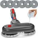 Mop Head Attachments for Dyson V7 V8 V10 V11 V15 Series Vacuum Cleaner, Electric Wet & Dry Mop Head Replacement for Hard Floor + 6 Pack Mop Pads + 1 Measuring Cup