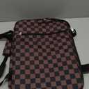 Coobiiya Insulated Casserole Carrier,Lasagna Lugger Tote Keeps Food Hot or Cold,Thermal Lunch Bag Warmer & Cooler Carrier Bag,Portable Tote Bag Fits 9" x 13" Baking Dish for Picnic and Cookouts (Single Layer: 15.75  11.8  4.7 in, Brown Grid)