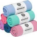 Shandali GoSweat Non-Slip Hot Yoga Towel with Super-Absorbent Soft Suede Microfiber, for Bikram Pilates and Yoga Mats (Gray)