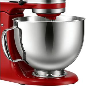5QT Stainless Steel Mixer Bowl for KitchenAid 4.5-5 QT Tilt-Head Stand Mixers, with Anti-slip handle and Prominent Clasp, for KitchenAid Accessories and Attachments, Dishwasher safe
