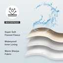 Waterproof Blanket for Bed Couch Sofa, Soft Liquid Pee Proof Pet Blanket for Dog Puppy Cat, Reversible Sherpa Fleece Furniture Protector (Grey, 30x40 inches)