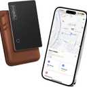 Ultra Slim Air Card Tag: 2025 MFi Certified Wallet Smart Tracker Card - Compatible with Apple Find My Wallets Finder Tracking Cards Tags, Keep Track Item Locator of Luggage, Passport, Purse, Backpack (1 Pack Black)