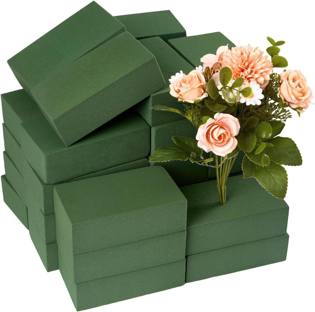 20 PCS Floral Foam Blocks, 5.5” x 3.1”x 1.7”, Wet & Dry Flower Foam