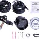 Wideband UEGO Air/Fuel Ratio Gauge 52mm (2-1/16) with 4.9 LSU Sensor, Digital AFR Controller Gauge, Wideband O2 Control Sensor kit | 0-5V Analog Output (10-20 AFR Range)