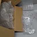 CALBODE 24Pcs Plastic Martini Glasses Disposable 10oz Plasitc Ribbed Coupe Glasses Clear Vintage Cocktail Glassware Set Unbreakable Dessert Cups for Easter Spring Party Wedding Anniversary