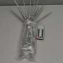 15 Inch Christmas Tree Star Topper with 150 LED Timer Lights & Remote, 19-Point USB Powered Lighted Silver Starburst Star Tree Topper for Indoor Holiday Party Xmas Tree Decor