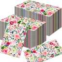 120Pcs Watercolor Rose Floral Disposable Paper Napkins - Guest Hand Towels for Wedding, Bridal Shower, Bathroom & Spring Parties (4.5x8 Inch)