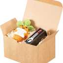 UnicoPak 32 Pack 6x4x3.5 Small Gift Boxes Bulk Kraft Brown Gift Boxes with Lids for Presents for Candle Mug Perfume Craft Ornaments Cookies Treats Favors