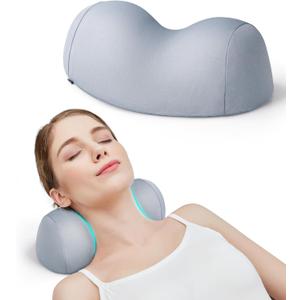 ComfortLife Small Neck Stretcher Pillow for Pain Relief, Medium Soft Cervical Traction Device Neck Mild Support Pillow Foam Cervical Neck Pillow for Tension Muscle Relax Relief (Grey)