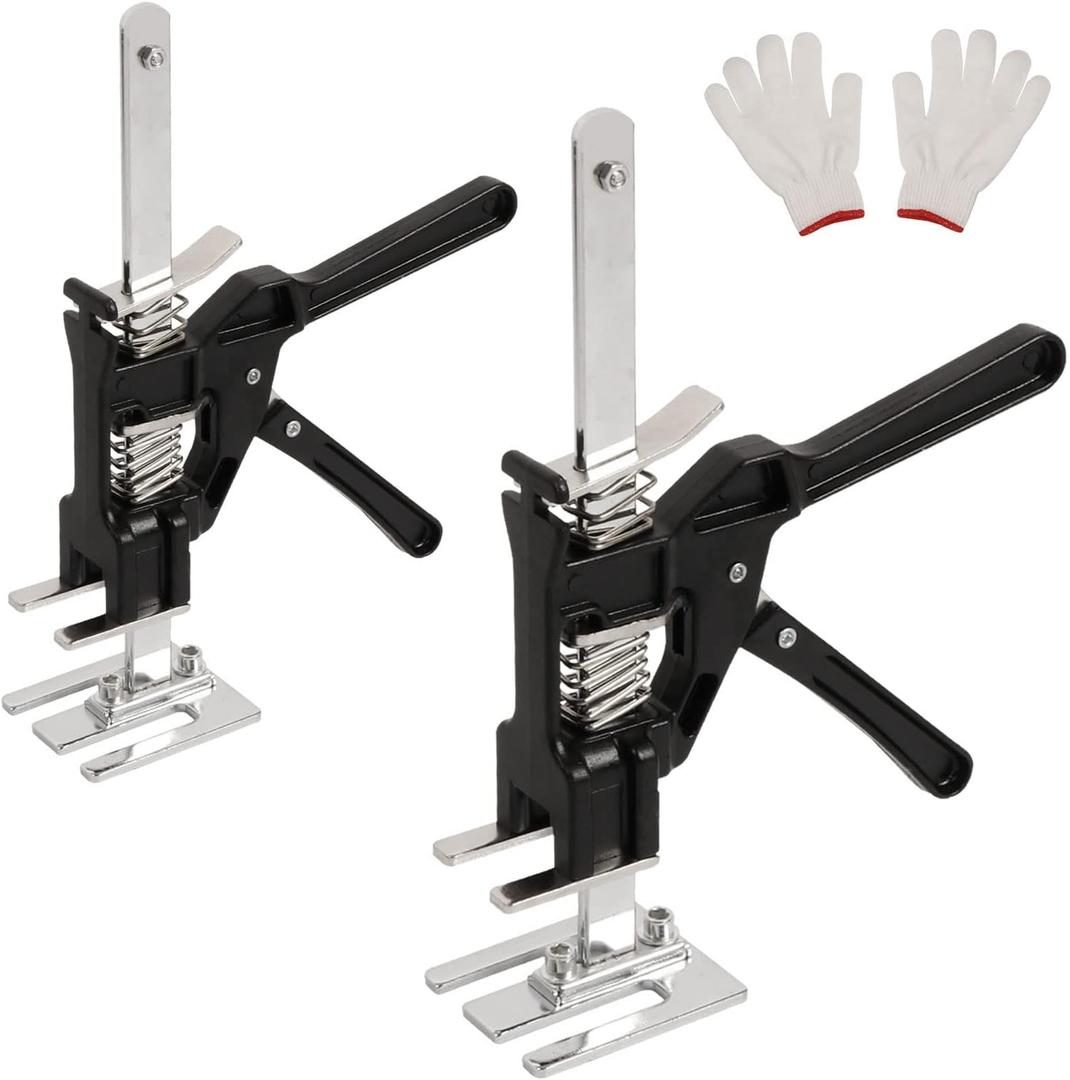 2 Pack Labor Saving Arm Jack, Lever Arm Lifter Hand Tool Jacks, Effort Elevator for Installing Doors Windows Cabinet, Furniture Drywall Lifter Jack (10 inches)
