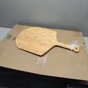 Azlan's Essentials Wood Pizza Peel 16 Inch - Sustainably Sourced Wooden Bamboo Pizza Paddle with Ergonomic Handle For Baking Homemade Pizza and Bread, No Split or Cracks, Extra Large.