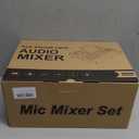 Podcast Microphone Bundle with Live Sound Board Audio Mixer, Podcast Equipment Bundle with 3.5mm Condenser Microphone(P15) for Pc/Phone Live Streaming Singing Gaming, Voice Changer, Denoise