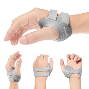AKSO MEDICOS CMC Thumb Brace - Comfortable Thumb Splint for CMC Joint Pain Relief and Support, Osteoarthritis, Tendonitis, Arthritis, CMC Joint Thumb Arthritis Brace for Women Men (Right Hand, Medium, Grey)