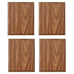 Edward & Co Pack of 4 Walnut Finish Blank Wood Plaque 5 x 7 in