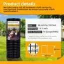 36in x 100ft Black Hardware Cloth 1 inch 16Ga PVC Coated Wire Mesh Vinyl Coated Fence, Welded Metal Chicken Wire Fencing Roll, Garden Plant Fencing, for Chicken Coop and Home Improvement