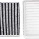87139-07010 17801-21050 Engine and Cabin Air Filter Combo for Toyota 2009-2019 Corolla 1.8L;2009-2014 Matrix 1.8L;2006-2018 Yaris;Scion 2008-2014 XD;Pontiac 2009-2010 Vibe 1.8L 2008 2009 2010-2018.