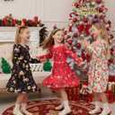 PATPAT Multipack Girl Toddler Dresses Sleeveless Flamingo Striped Toddler Casual Dresses (18-24 Months, Red Christmas)