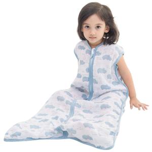 Baby Sleep Sack 2-4 T Boys & Girls Wearable Blanket 100% Organic Cotton 0.5 TOG Toddler Sleeping Sack 2- Way Zipper X-Large (39 in, For 2-4 Years, Rhinoceros)