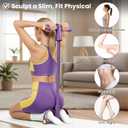 Upgraded 8-Tube Multifunction Foot Pedal Resistance Band, Enhanced Tension Sit Up Pull Rope, Abdominal Trainer for Home Gym, Full Body Workout for Core Leg Arm Waist Strength Training, use Barefoot