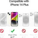 CONWOE Magnetic for iPhone 14 Plus Case,with Belt Clip,[Compatible with Magsafe] W/Tempered Glass Screen Protector,Anti-Drop,Shockproof,Heavy Duty Protection (Pink)