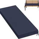 Premium Outdoor Bench Cushions for Patio Furniture 3.5inches Memory Foam Bench Cushion Waterproof Fade Resistant Porch Swing Cushions with Straps 48×18 Inch Navy Blue