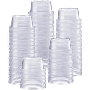 GUSTO 2 oz Jello Shot Cups [250 Count] Clear Plastic Disposable Portion Containers for Sauces, Dressings & Samples, No Lids – Durable, Stackable (Formerly Comfy Package)