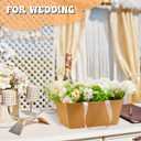 Pinkunn 48 Pcs Basket for Gifts Empty DIY Bulk Party Gift Basket Kit with Handles Market Trays for Packages Wrapping Wedding Party Anniversary Display(Brown,Classic)