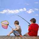 Kids Fishing Net - Telescoping Bait, Minnow, and Butterfly Net With 11.4" Depth, Handle Extends to 30" for Easy Catch and Release
