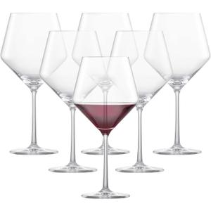 ZWIESEL GLAS Pure Burgundy Red Glass (Set of 6), Graceful Burgundy Glasses for Red , Dishwasher-Safe Tritan Crystal Glasses, Made in Germany (23 Ounce)