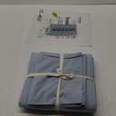 BESTOUCH Duvet Cover Set 100% Washed Cotton Linen Feel Super Soft Comfortable Chic Lightweight 2 PCs Home Bedding Set Solid Cornflower Blue Twin/Twin XL