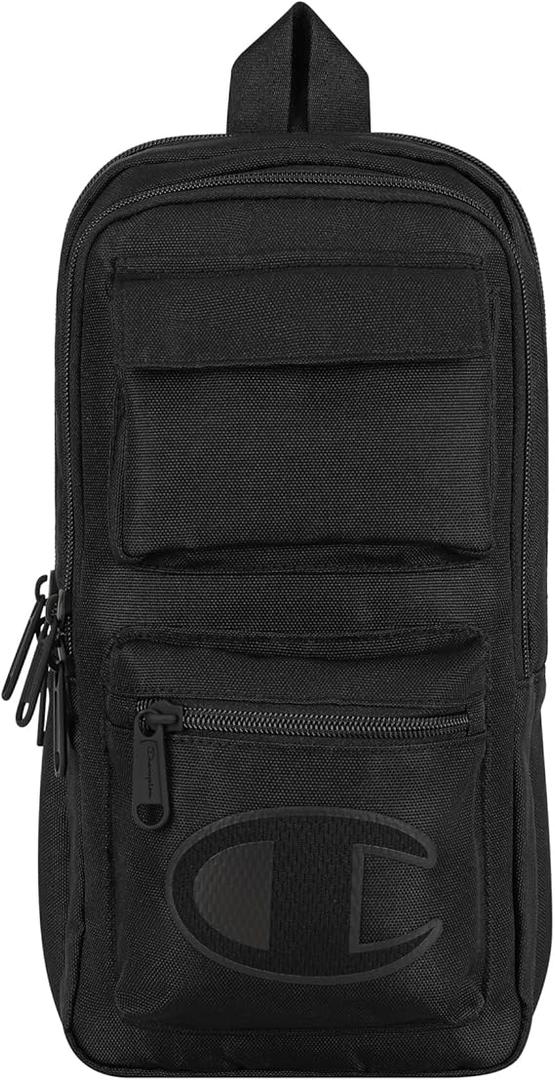 Champion unisex adult Stealth Sling Strap Pack Messenger Bags, Black, One Size US