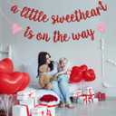Red Glitter A Little Sweetheart is on the Way Banner, Welcome Little Sweetheart Baby Shower Supplies, Valentine's Themed Baby Shower Party Decorations Supplies