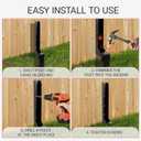 Fence Post Repair Kit, Fix Broken 4x4/6x6 Wood Post 4 Pack One-Piece Design