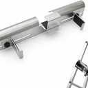 Premium Aluminum Gutter Guard for Ladders - Universal Ladder Stabilizer & Roof Protector - Prevents Gutter Damage & Enhances Safety - Fits Ladders Up to 18.9 Inches Wide